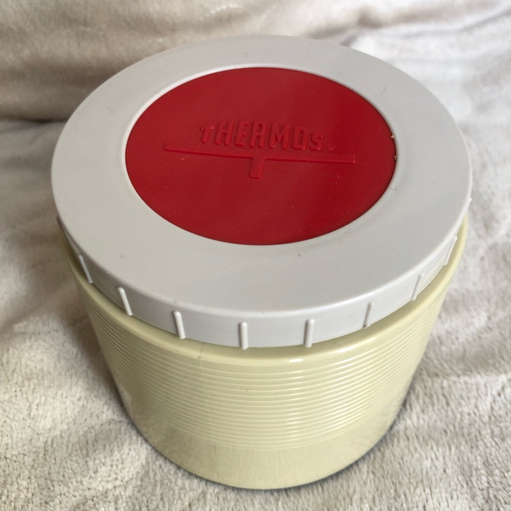Vintage Thermos brand snack size thermoses.